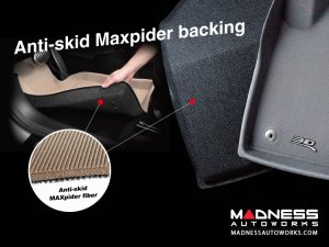Alfa Romeo Stelvio Floor Liners - All Weather - Rubberized - Premium - Rear 3 Piece Set